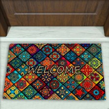 Colorix Carpet Geometrik Desenli Dekoratif Kapı Önü Paspası No: 2445