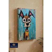 Tablo Royale Şaşkın Bakan Köpek Dekor Kanvas Tablo - Salon Tablo - Ofis Tablo