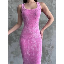 Colezium Taşlı Askılı Elbise