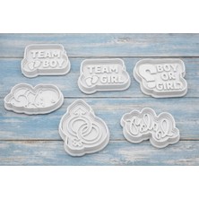 Liya3D Baby Shower Kurabiye Kalıbı Seti 6’lı – Kurabiye ve Şeker Hamuru Kalıbı