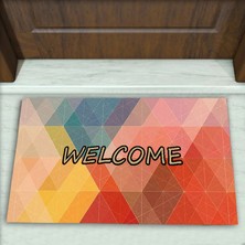 Colorix Carpet Geometrik Desenli Dekoratif Kapı Önü Paspası No: 2613