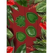 Liya3D Yaprak Desenli Kurabiye Kalıbı Seti (4’lü)