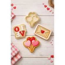 Liya3D Aşk Temalı Kurabiye Kalıbı Seti (3’lü) 💖