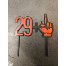 Liya3D 30 Yaş Pasta Üstü Süsü (Cake Topper) Kırmızı