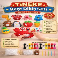 Tineke 12  Adet Çocuklar Için Kendin Yap Montessori Keçe Dikiş El Sanatları Seti 3 Yaş Üzeri Çocuklar Için