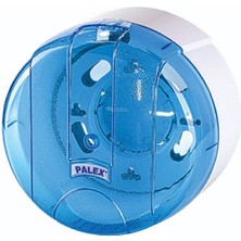 Palex Wc Kağıt Verici Otomatı Pratik Tuvalet Kağıdı Dispenseri Şeffaf Mavi Kağıt Tasarrufu Sağlar