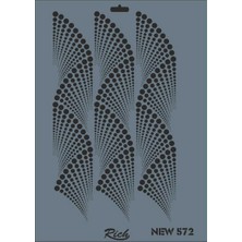 Esranın Dünyası Mey Ithalat® Rich New Seri N-572 Stencil 35X25 cm