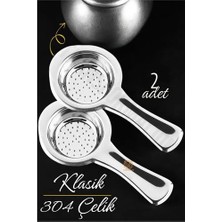 Esranın Dünyası Mey Ithalat® Klasik Çay Süzgeci 304 Paslanmaz Çelik 2 Adet