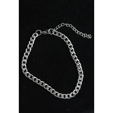 Mustran 316L Çelik Klasik Model Gümüş Renk Erkek Bileklik