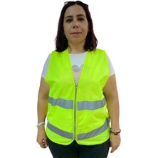 Esranın Dünyası Mey Ithalat® Fermuarlı Sarı Ikaz Yeleği Xl Beden 59 cm