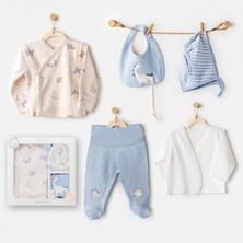 Esranın Dünyası Mey Ithalat®   AC25910 Newborn Set Dino 5'li Hastane Çıkışı Beige
