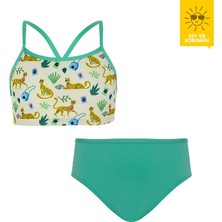 Daring Littles Uv Korumalı Upf 50+ Sportif Leopar Desen Bikini Seti  - Geri Dönüştürülmüş Kumaş - Lıana Koleksiyonu