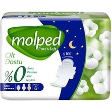 Esranın Dünyası Mey Ithalat®   Pure&soft Gece Ped 6 Adet