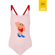 Daring Littles Uv Korumalı Upf 50+ Çapraz Askılı Dalgıç Fil Baskılı Mayo - Geri Dönüştürülmüş Kumaş - Elphy Koleksiyonu