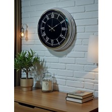 Esranın Dünyası Mey Ithalat® Elegance 40 cm Metal Krom Duvar Saati
