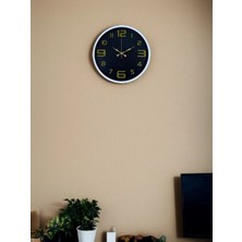 Esranın Dünyası Mey Ithalat® 36 cm Beyaz Gold Rakamlı Dekoratif Duvar Saati