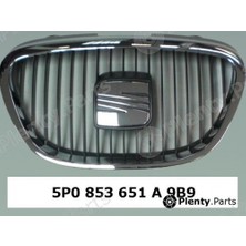 TŞT Seat Altea /toledo Ön Orta Panjur 2004- (Oem No:  5P0853651A9B9)
