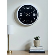 Esranın Dünyası Mey Ithalat® Prime White 40  cm Metal Modern Duvar Saati