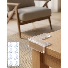 Esranın Dünyası Mey Ithalat® Mobilya Köşe Koruyucu 8 Adet Şeffaf Masa Kenarı Koruma Aparatı