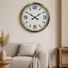 Esranın Dünyası Mey Ithalat® 60 cm Gold Metal Dekoratif Duvar Saati