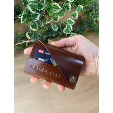 Alesta Leather Atelier (Isim Yazıyoruz) El Yapımı Deri Modern Erkek Kartlık