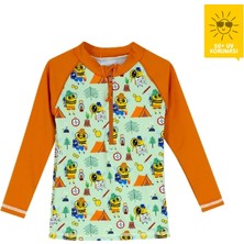 Daring Littles Uv Korumalı Upf 50+ Uzun Kollu Arı Desen Üst - Geri Dönüştürülmüş Kumaş - Beebee Koleksiyonu