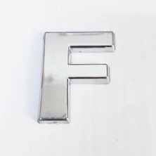 Mey Ithalat® Cemax F Harfi  3,75 cm Krom Yapışkanlı