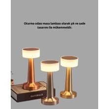 No 35 Moda Modern Usb'li Kablosuz Masa Lambası – Minimalist Tasarım, 3 Farklı Parlaklık