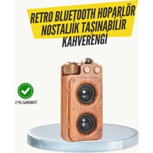 Mey Ithalat® Klasik Görünümlü Bluetooth Hoparlör 360 Derece Stereo ve Fm Radyo