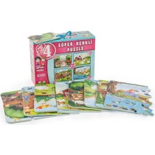 Mey Ithalat® 3222 Çiftlik Süper Renkli Puzzle 4lü