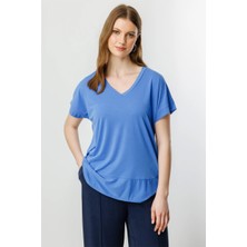 Eskişehir Mağazacılık 71476 Onteks Bluz V Yaka Kısa Kol  Bb