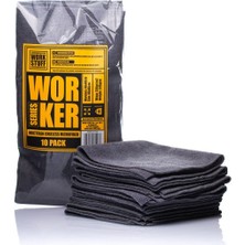 Work Stuff Worker 10'lu Paket Gri Mikrofiber Bez
