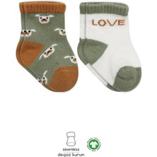 Mey Ithalat®   2'li Love Dog Penye Soket Çorap 10118 Nil