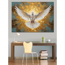 Tablomega Kanatlarını Açmış Barış Güvercini Sanatı Dekoratif Kanvas - Mdf Ahşap Tablo