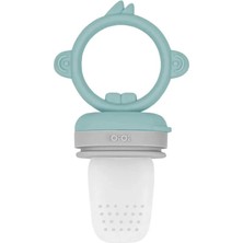 Mey Ithalat®   Silikon Püre Meyve Sebze Emziği Aqua Green / Powder Grey