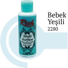Mey Ithalat® Rich Multi Surface 2280 Bebek Yeşili Akrilik Boya 130 cc