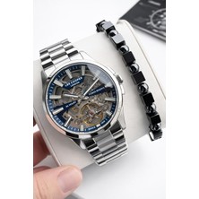 Lee Cooper Otomatik Erkek Kol Saati 50 mt Suya Dayanıklı Çelik Kordon Bileklik Hediyeli VS.BLKT.0904