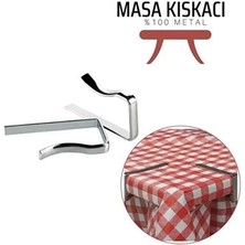Mey Ithalat® Masa Örtüsü Klipsi - Metal Masa Kelepçesi Masa Örtüsü Sabitleyici 4 Adet