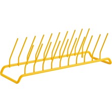 IKEA Metal Tabaklık Uzunluk 28 cm Tezgah Üstü Bulaşıklık Sarı Renk 9 Bölmeli Tabak Tutucu Çelik