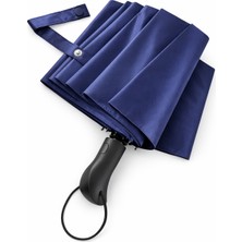 Bliss Umbrella Ergonomik Saplı 10 Telli Otomatik Şemsiye Lacivert