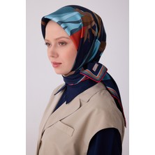 Belli Çiçek Desen Ipek Twill Eşarp   - 2026 Ilkbahar-Yaz (T)   4303-51