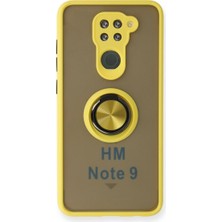 Hsc Bilişim Redmi Note 9 Kılıf Montreal Yüzüklü Silikon Kapak - Sarı