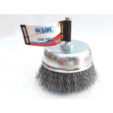 Mey Ithalat® Hawk HA11149 Pimli Gri Tel Çanak Fırça 75 mm