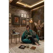 AVYNA Vıonex™ Relax Lounge Koltuk | Tv, Oyun & Playstation Uyumlu Yer Minderi Armut Koltuk - Zümrüt Yeşil
