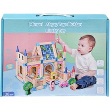 Mey Ithalat® KZL-2102102 Ahşap Mimari Yapı Blokları 128 Parça