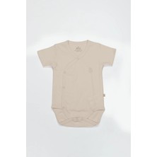 Mey Ithalat®   Organik Natural Basic Style Kruvaze Yarım Kol Body BS17101 Bej