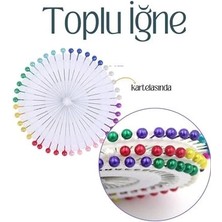 Mey Ithalat® Renkli Başlı Toplu Iğne 40 Adet