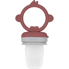 Mey Ithalat®   Silikon Püre Meyve Sebze Emziği Velvet Rose / Powder Grey