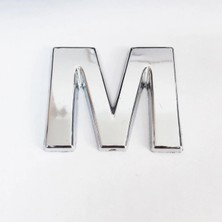 Mey Ithalat® Cemax M Harfi  3,75 cm Krom Yapışkanlı