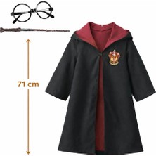 Colezium Harry Potter Çuk Bebek Kostüm Seti – Asa Gözlük Pelerin 71 cm (2-4 Yaş)
